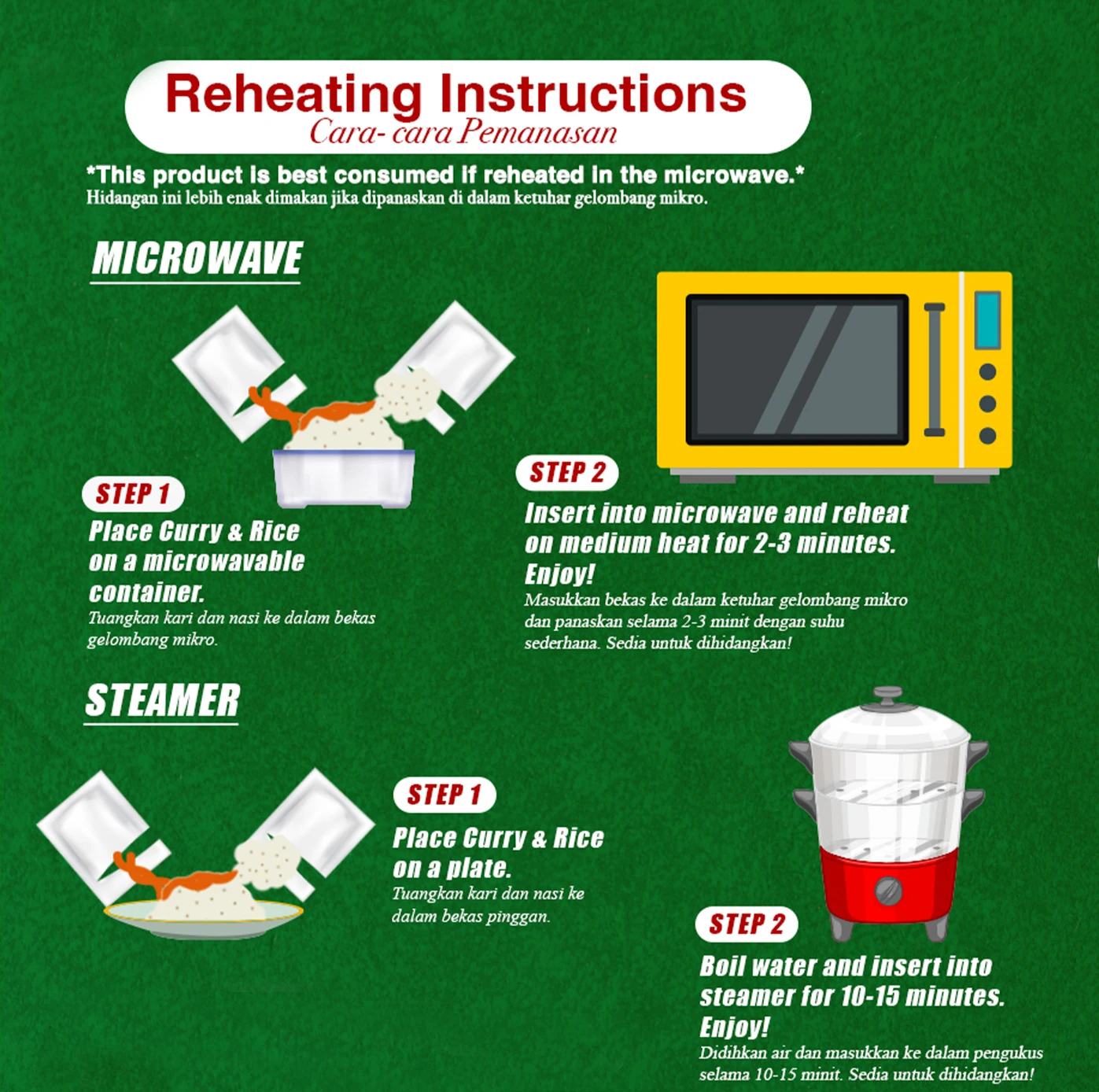Roots Palate Vegetarian Kapitan Chicken With Steamed Rice Instant Rice Ready-to-Eat Plant Based Instant Food  300g x 24 units