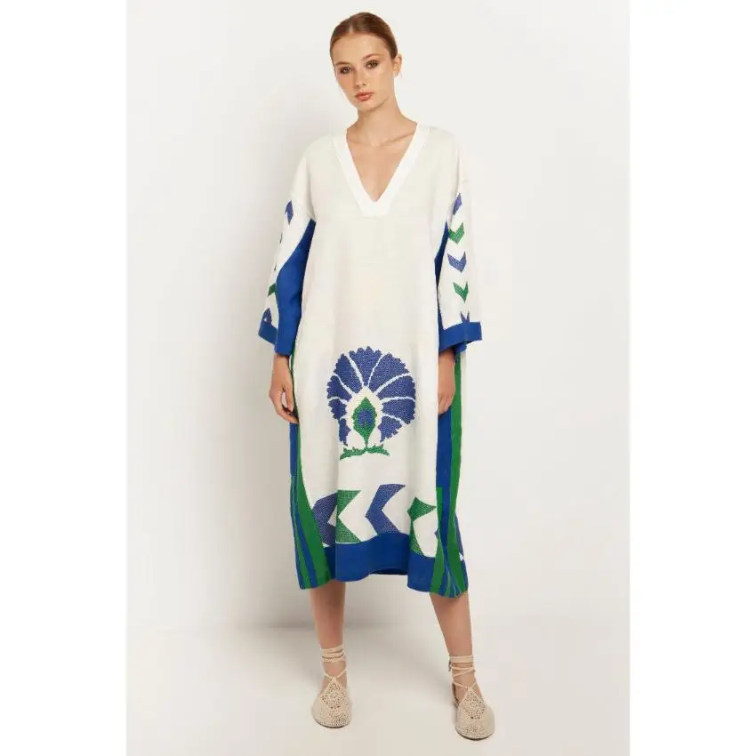 2024 Autumn New French Retro Style Luxury Embroidery Work Long Sleeve Splicing Mesh Long Women Dress