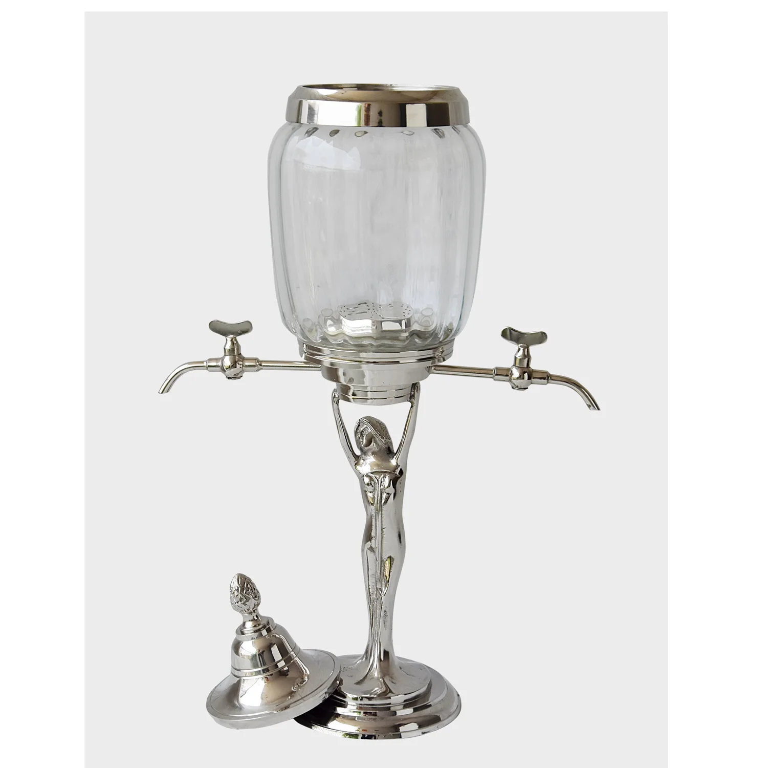 High-Quality Craftsmanship 2 Taps Metal Premium Absinthe Fountains Brass And Glass Metal Fine Quality India