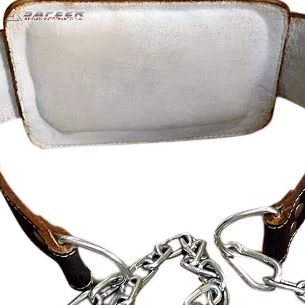 Wholesale Custom Logo Leather Weightlifting Dip Belt Favorable Price Weight Lifting Leather Dip Belt For Men And Women