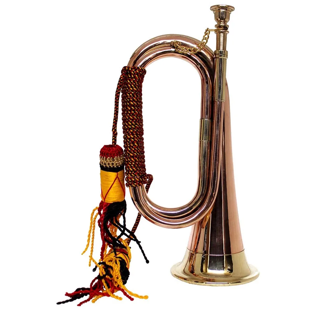 New OEM Services Manufactures Logo Professionals Handmade Golden Color Made In Pakistan Brass Bugles