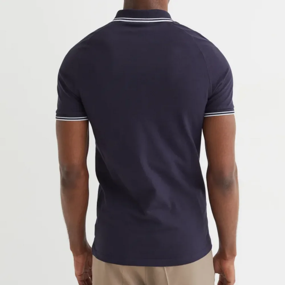 Summer Top Quality Cotton Polo T-Shirt Men Solid Color Collar Design T-shirt Casual Wear Classic Men Clothing Tops Tee Shirt