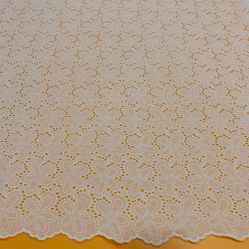 Flower cutout embroidery water-soluble embroidery full lace garment cotton embroidery fabric