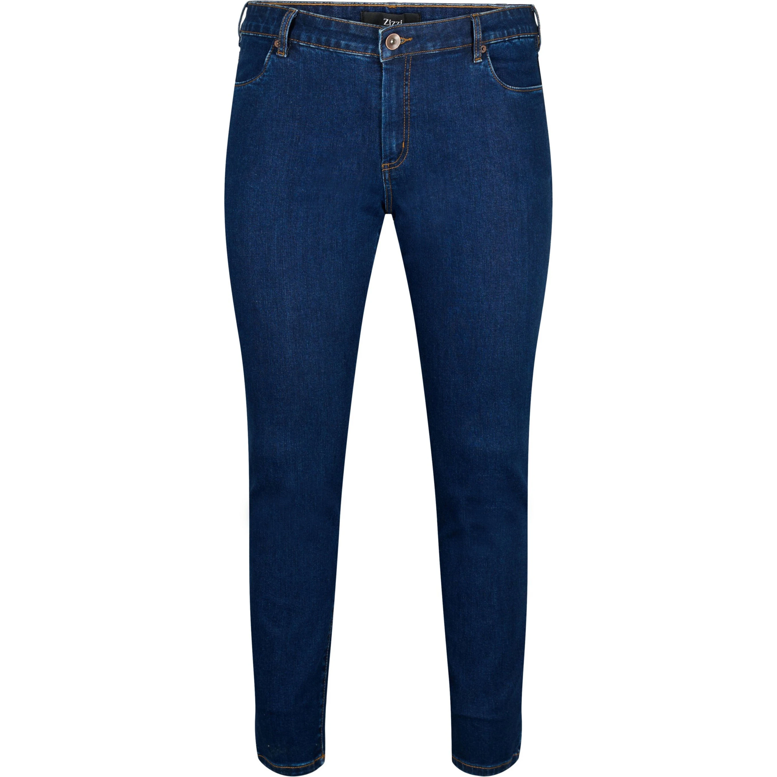 Fashionable High-Waist Button Skinny Denim Jeans for Women Breathable Cotton/Elastane Summer Plus Size Pant Dark Wash jean