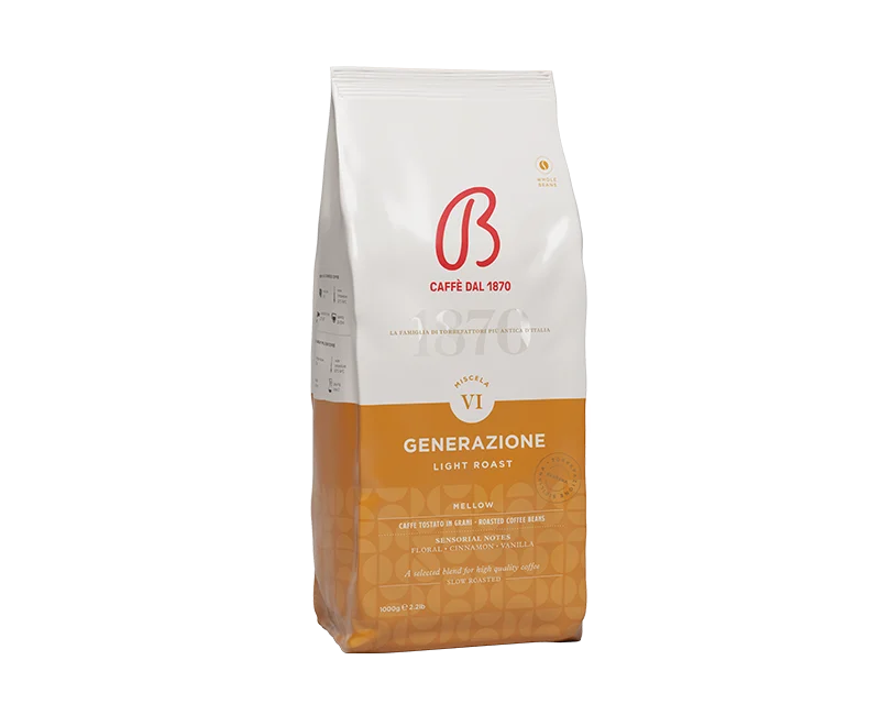 Итальянские кофейные пакеты 1 кг для эспрессо 80% Arabica и 20% кофе в зернах Robusta
