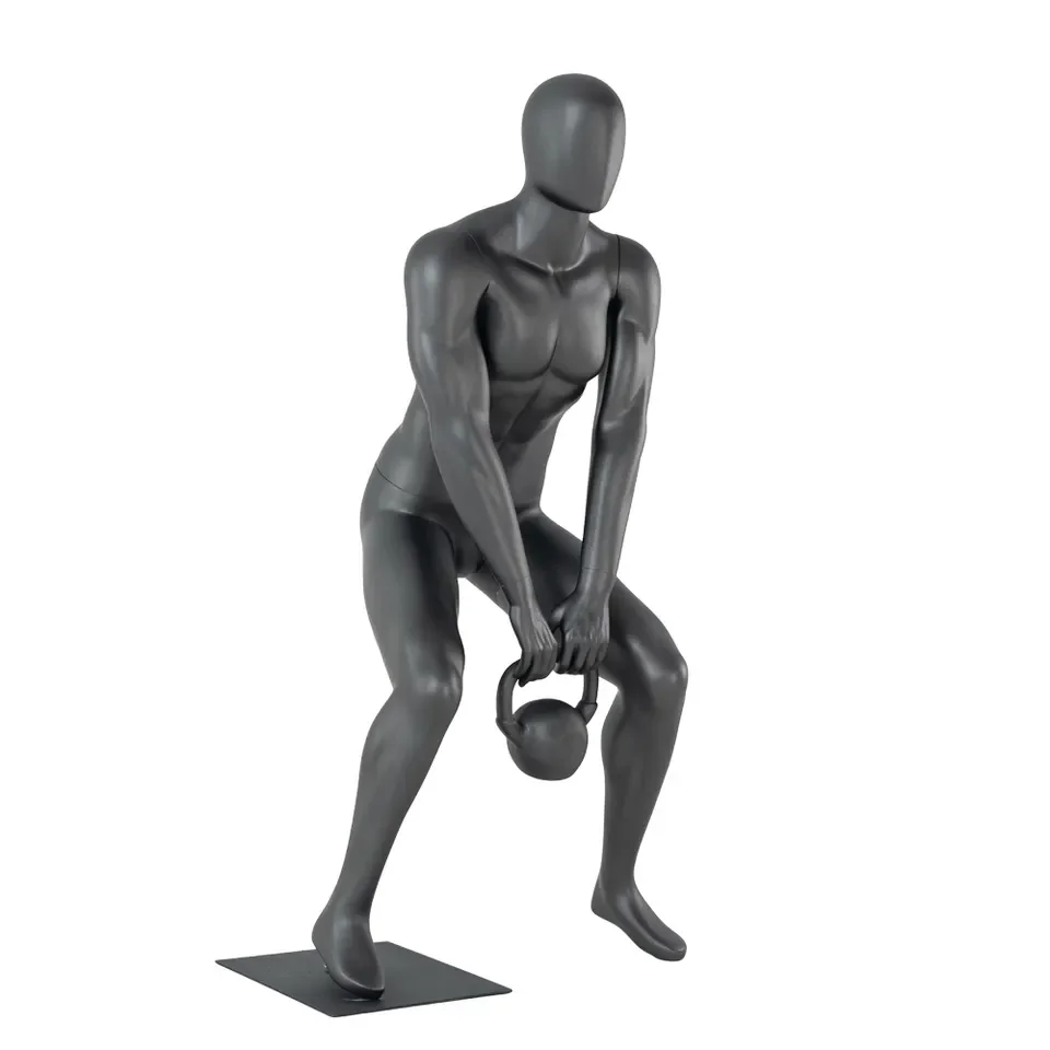 Fiberglass Sports Full Body Mannequin Male Athletic Big Muscle Fitness Mannequin Dummy