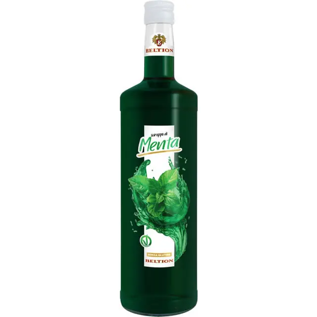 Premium Italian Mint syrup 1000 ml VEGANOK certified to be diluted for drinks for cocktails or for topping