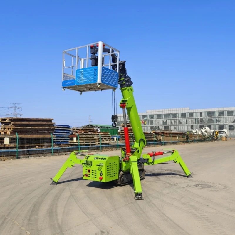 different spider crane 3 ton 1ton 5ton 8ton fly jib mini spider crane small mini crawler crane