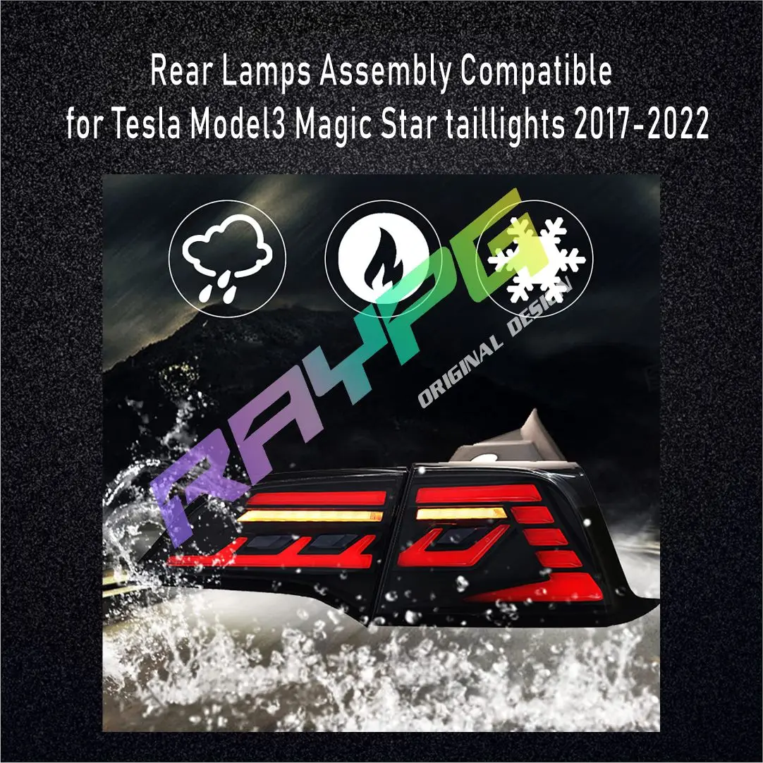 LED Tail Lights Rear Lamps For Tesla Model 3 2017 2018 2019 2020 2021 2022