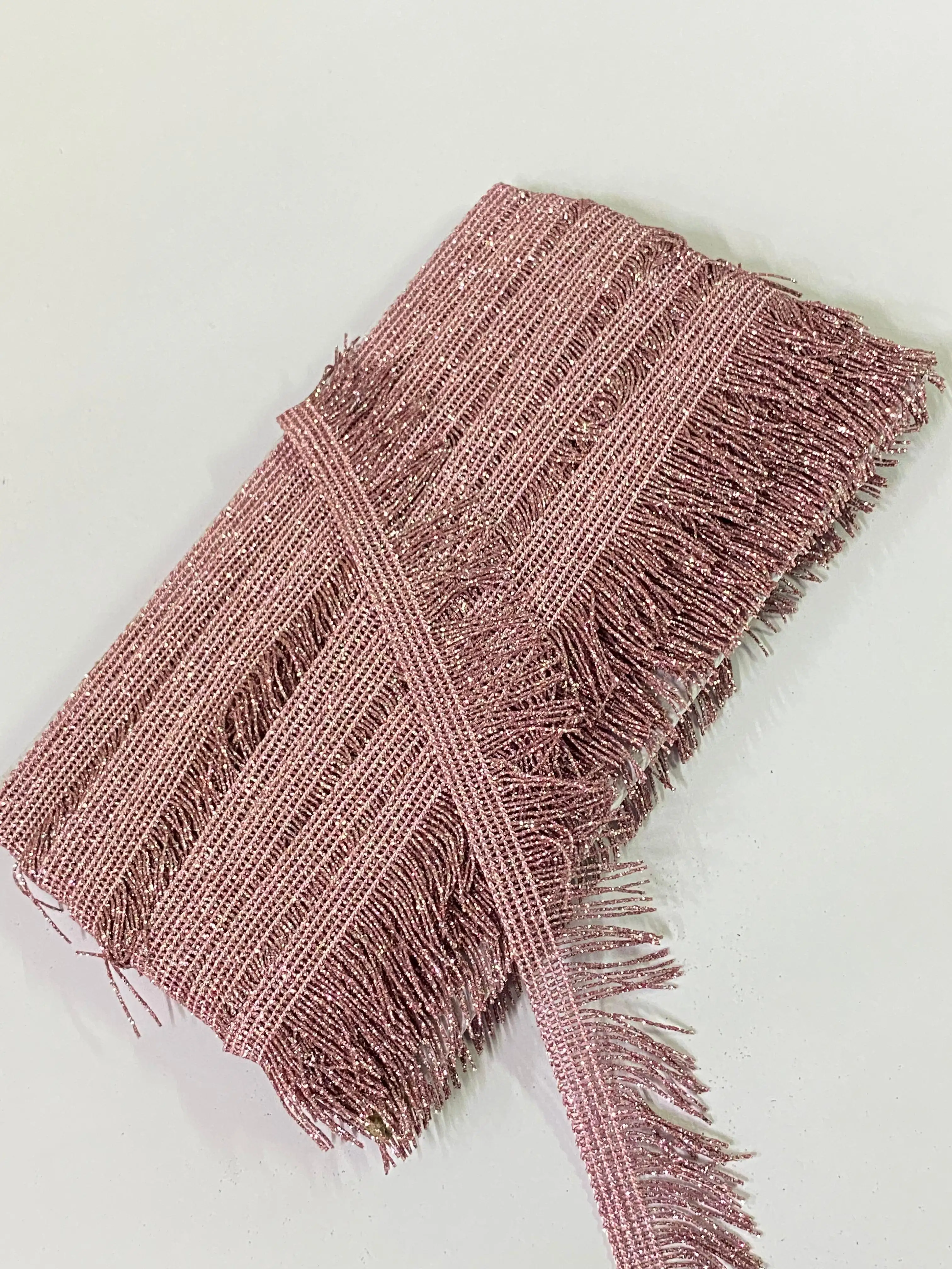 Red Glitter Metallic Lace Trim Tassel Fringes Bullion Lace Trim For Garments Decoration of Christmas Tree