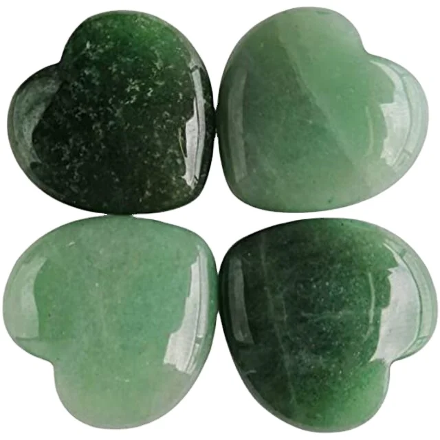 Высококачественный зеленый авантюрин в форме сердца для украшения дома по оптовым ценам из