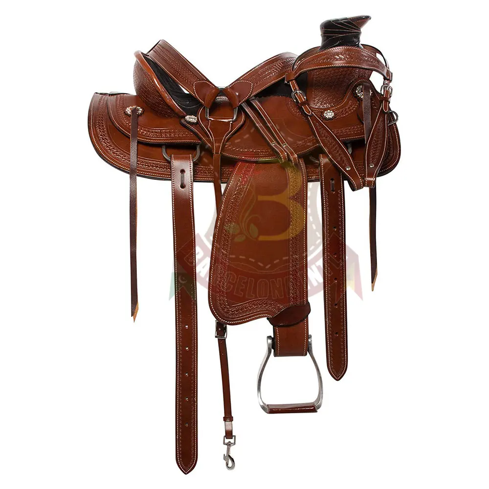 Wholesale Price Western Style Leather Horse Saddle Pad for Equestrian Horse Riding for Western Saddle