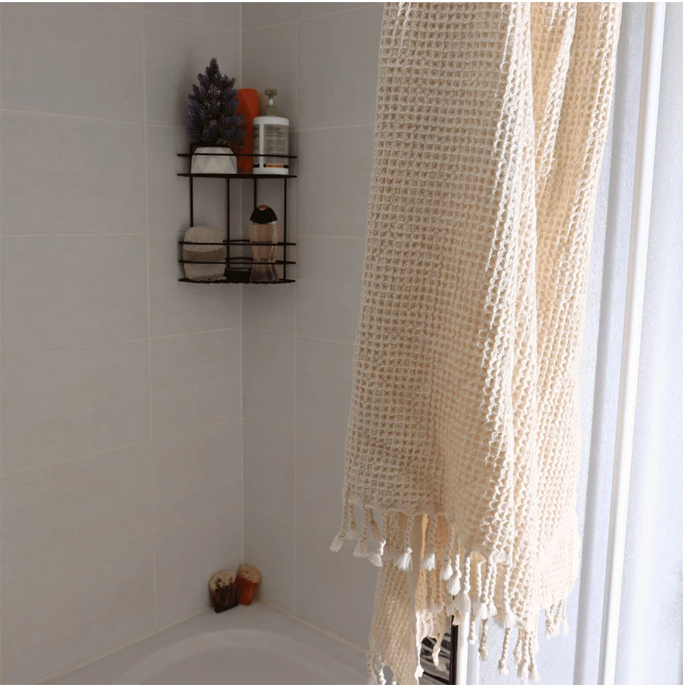 Custom Logo Pure 100% Cotton linen Waffle Weave Kitchen Dish Cloths Washing Kitchen Cleaning