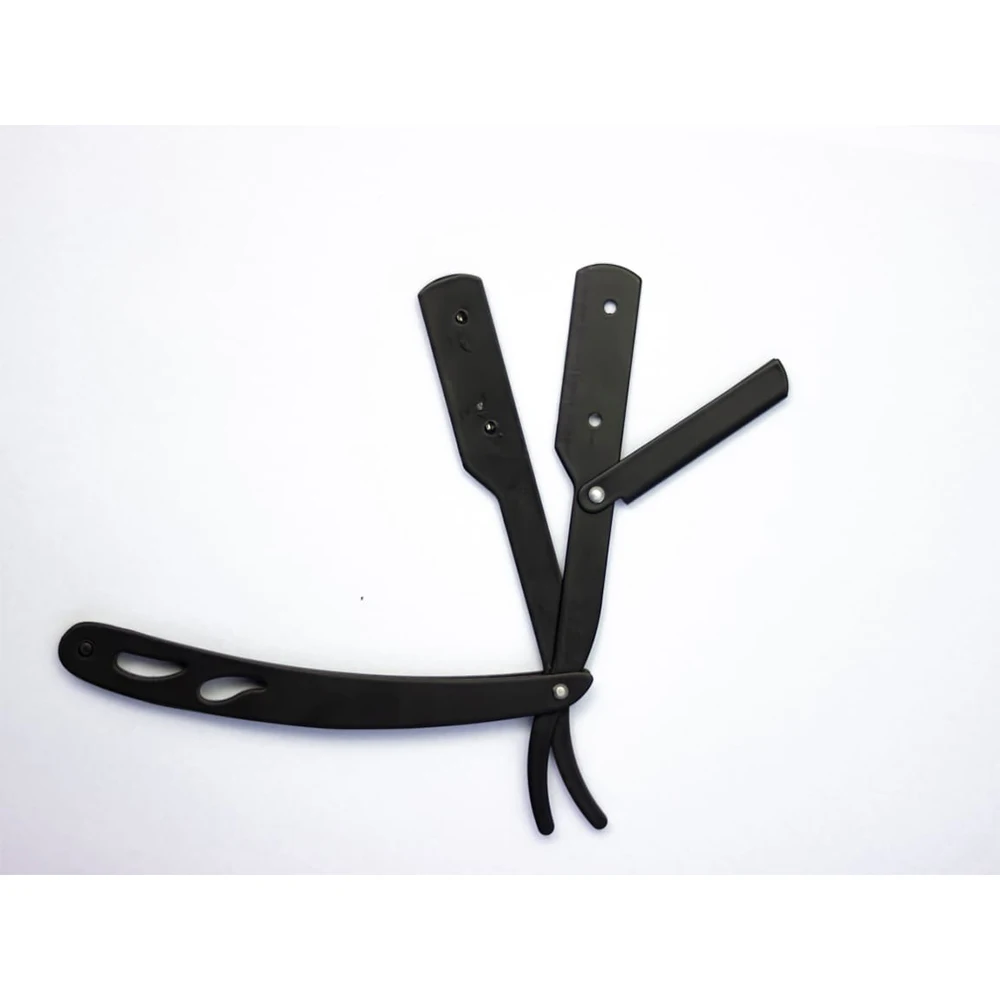 Wholesale steel handle beard barber straight metal shaving razor made by ZH INTERNATIONAL