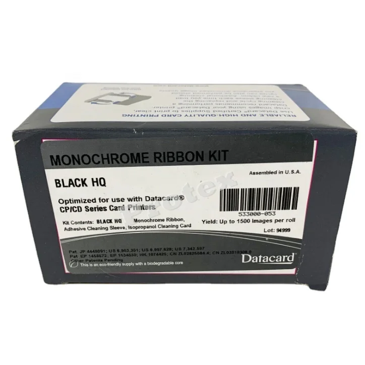 Лента для принтера карт Datacard CP40 CD800, черная монохромная лента HQ 533000-053