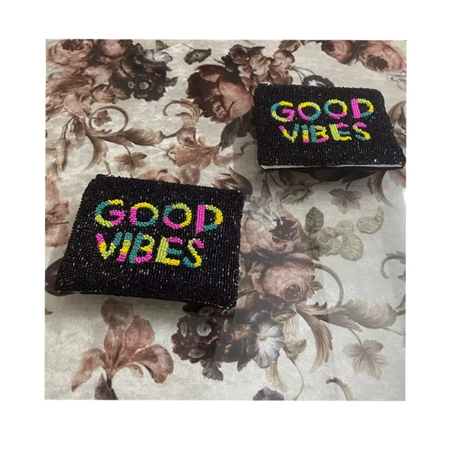 Премиум вышитый бисером кошелек для монет девочек и женщин роскошный мини-холщовый стиль на молнии лучшие Кошельки