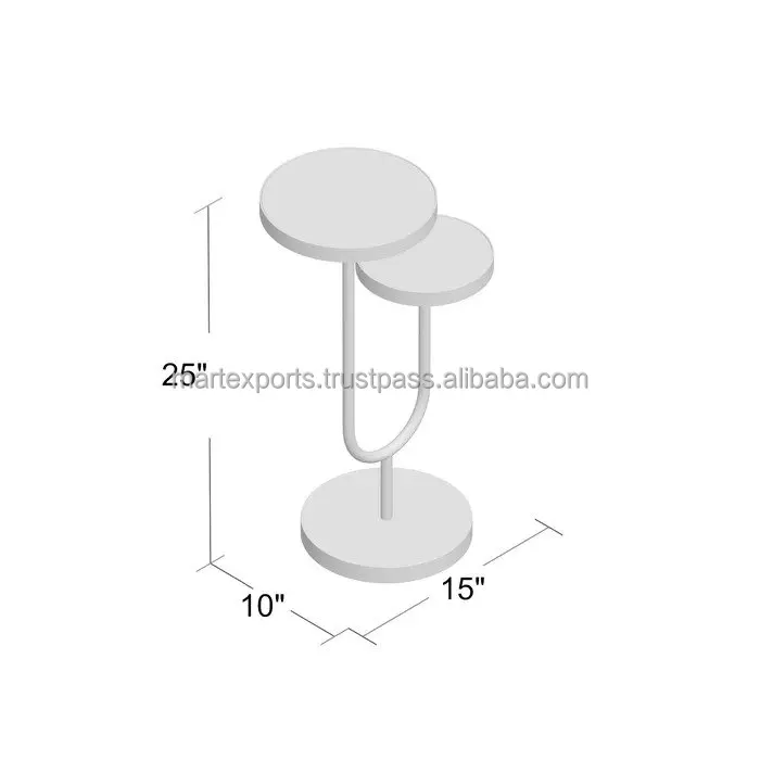 Side Table Coffee Sofa Furniture Decorative U shaped Round Corner Metal End Tea Bedside Bed Modern Side Table For Living