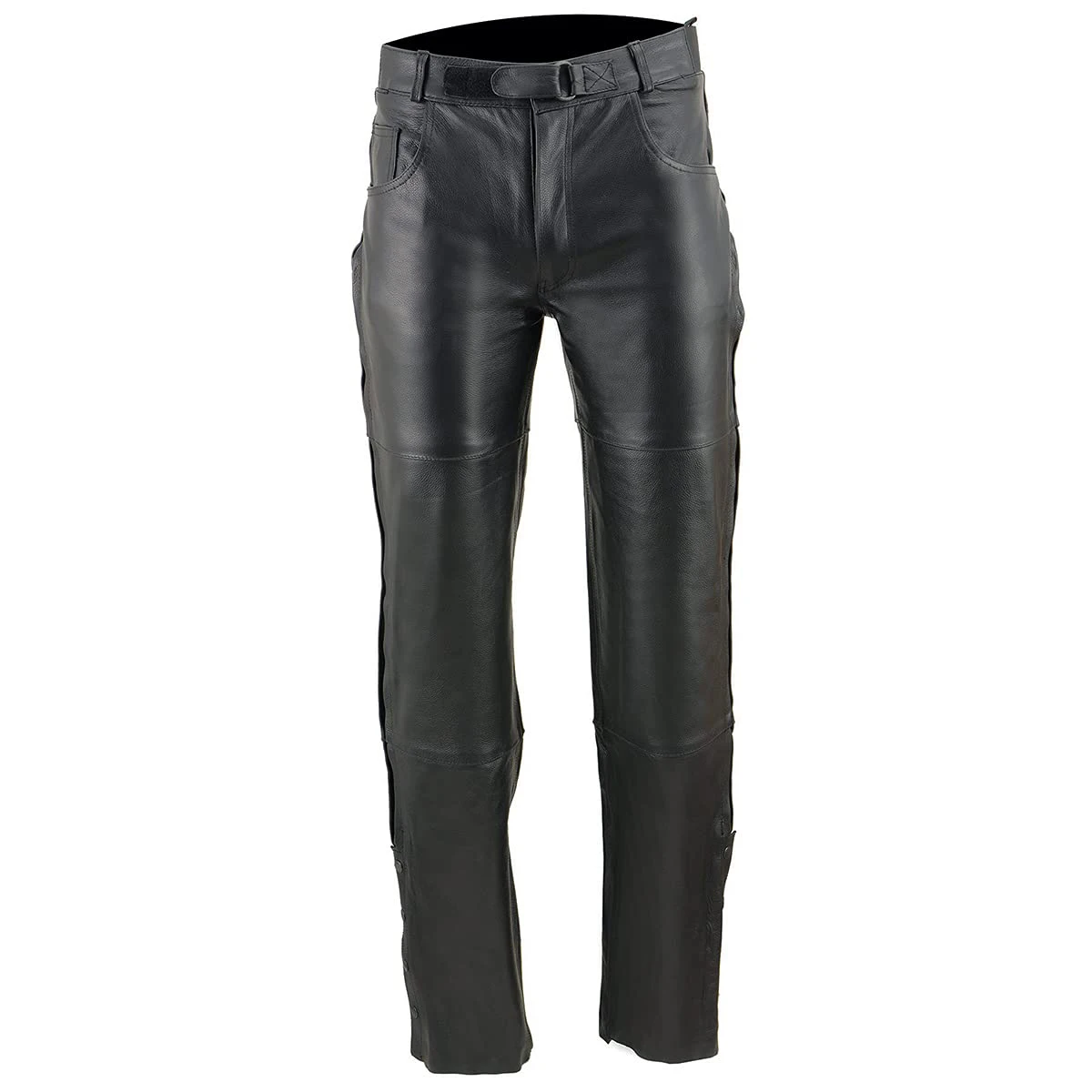 Wholesale Price Men PU Leather Cowboy Trousers Pant Fall Winter Fashion Clothing High Waist Thick Solid Blank Leather Pants
