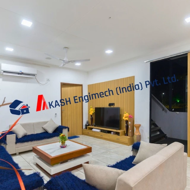 VIP MODULAR CONTAINER HOUSE IS ALMO MADE UP OF STEEL WITH TOILET BEDROOM