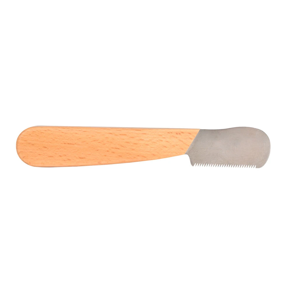Best Quality Stainless Steel Wooden Handle 38 Teeth Fine Carding Knives Pet Hair Grooming Cutting Stripping Knife