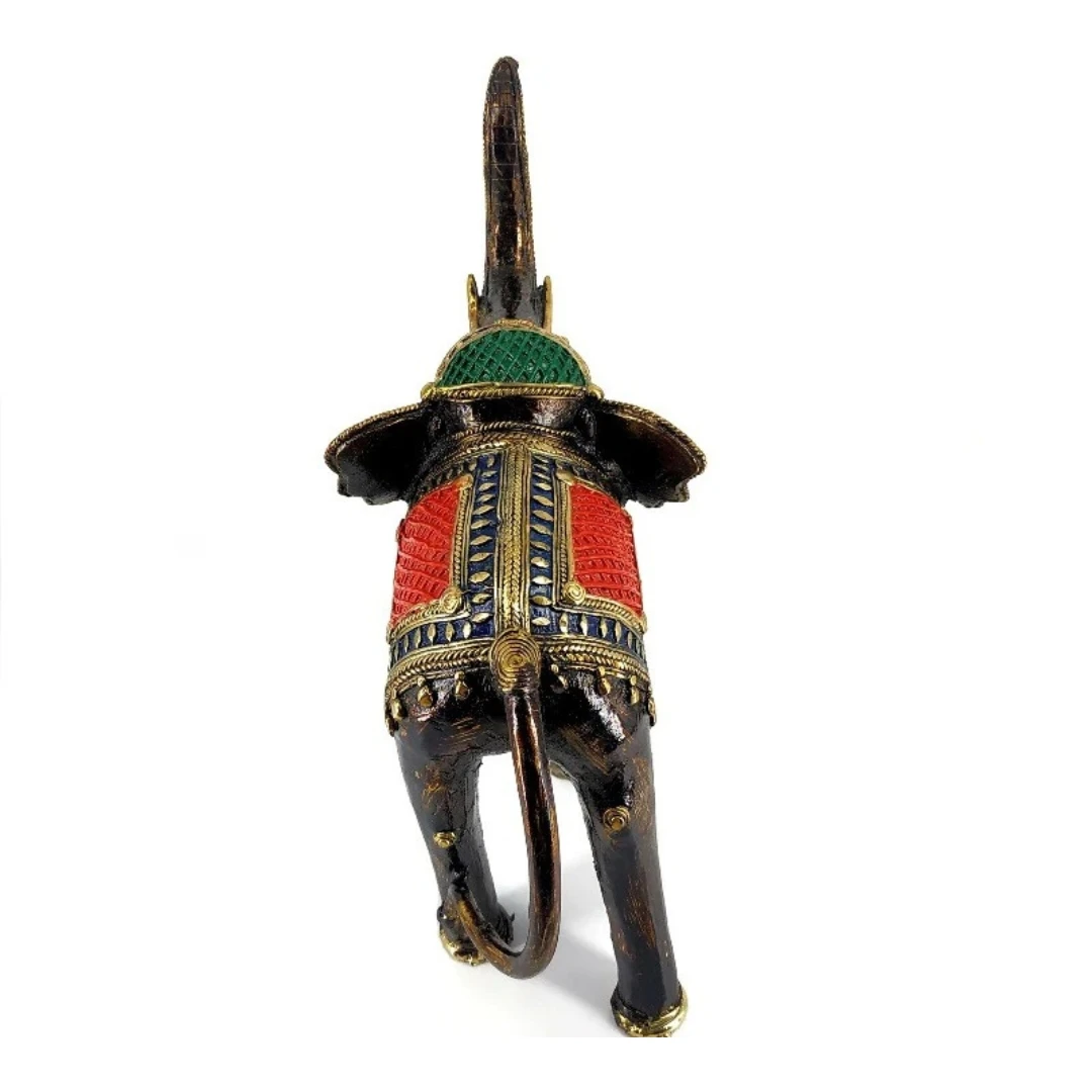 Singing Elephant Art Figurine Bronze 12 inch Solid Brass Handcrafted Art