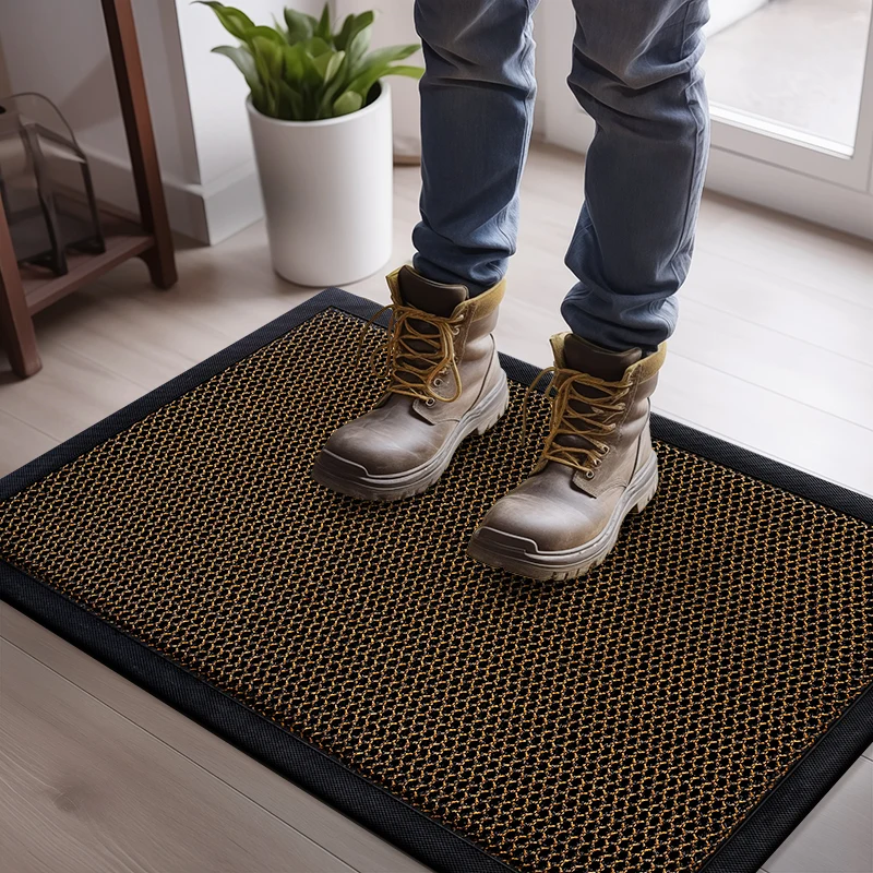 Factory Direct Sale square Custom Elastic Mesh Entrance Door Mat