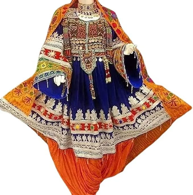 New Arrival full embroidered Ethnic Dresses for Women at Best Wholesale Price real afghan long sleeves frock for sale