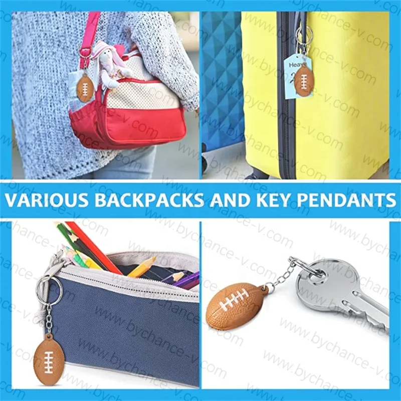 cheap gift for football lovers kids prize American football trendy keychain for Party Goody Bag Present Fillers