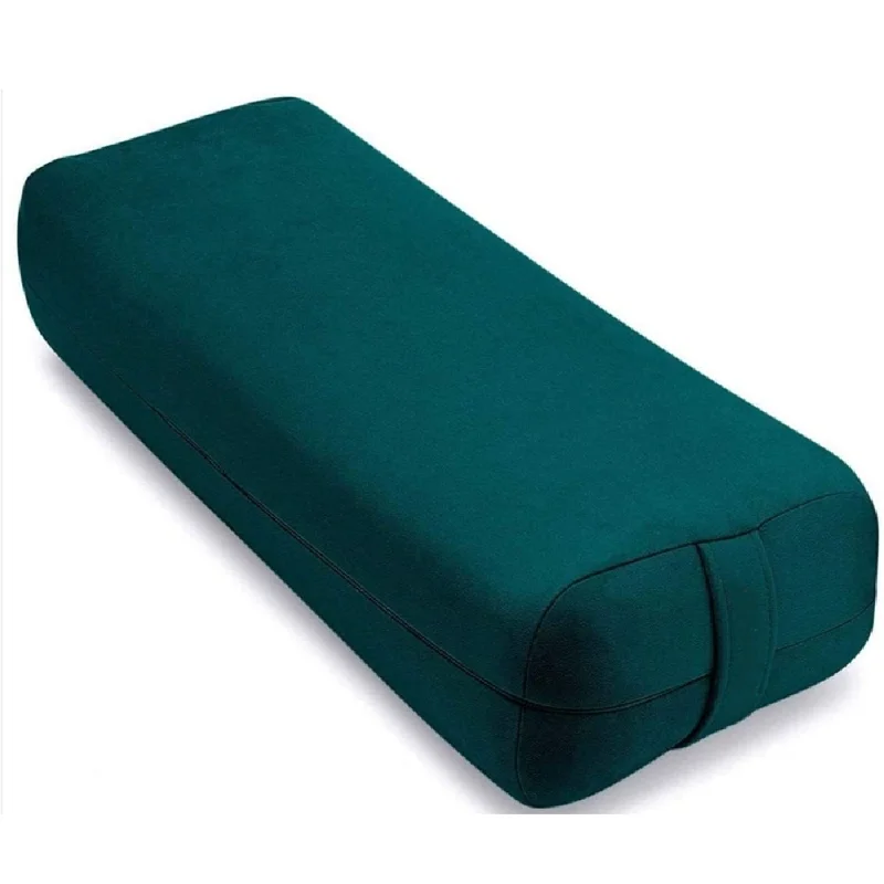 Eco-Friendly Yoga Bolster Pillow Rectangular Meditation Pillow Support with Removable Cover Machine Washable & Carry Handle.