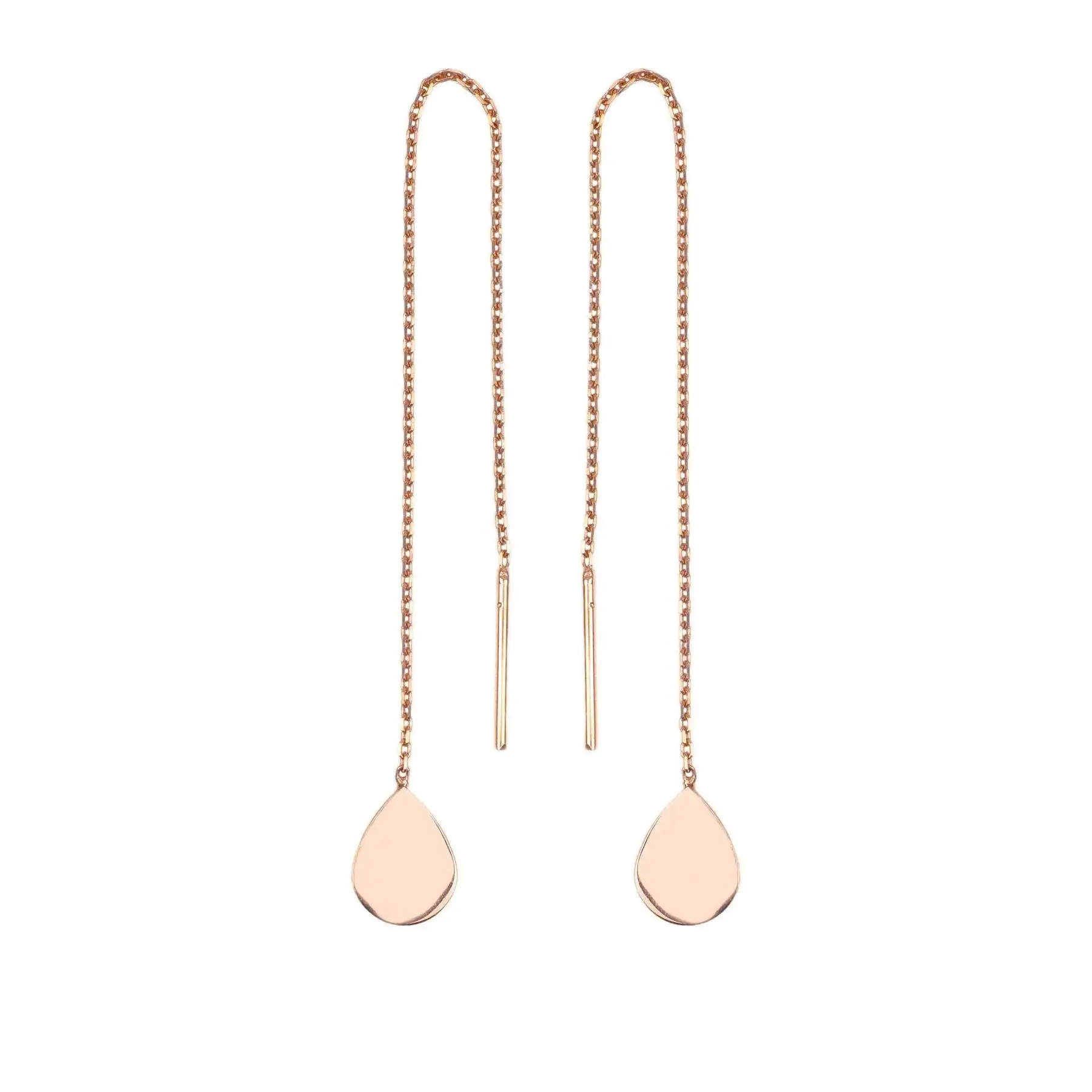Chain Drop Earrings - Rose