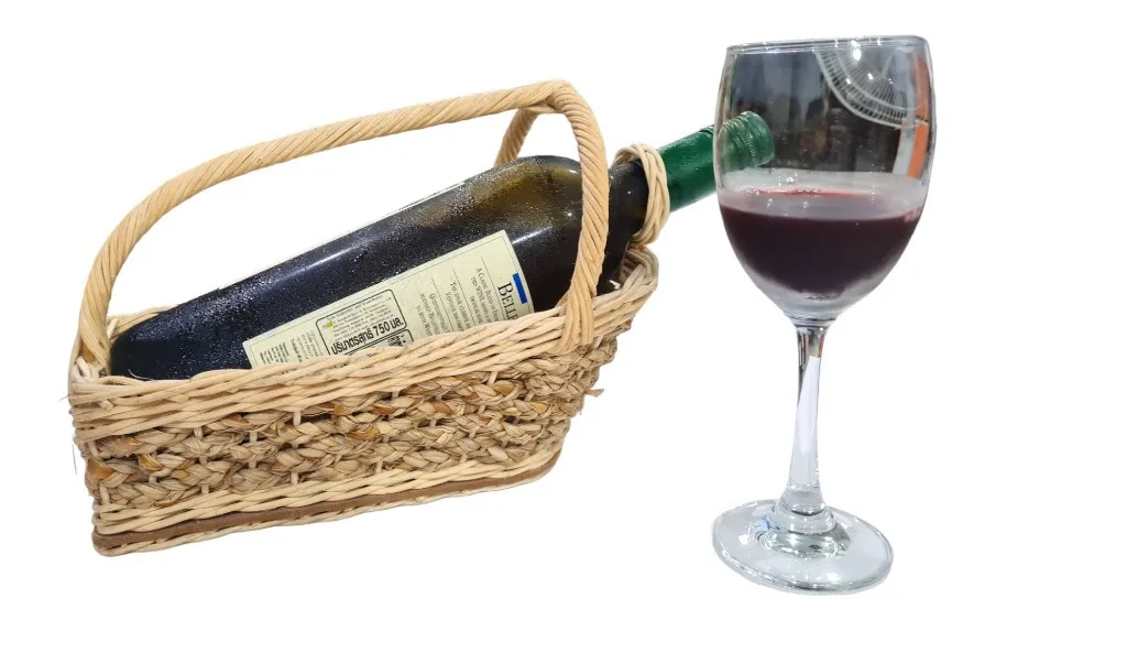 Wholesale 1 Bottle Wine Rattan Picnic Basket Resin Storage Basket for Picnics & Garden Crafts in Bangkok