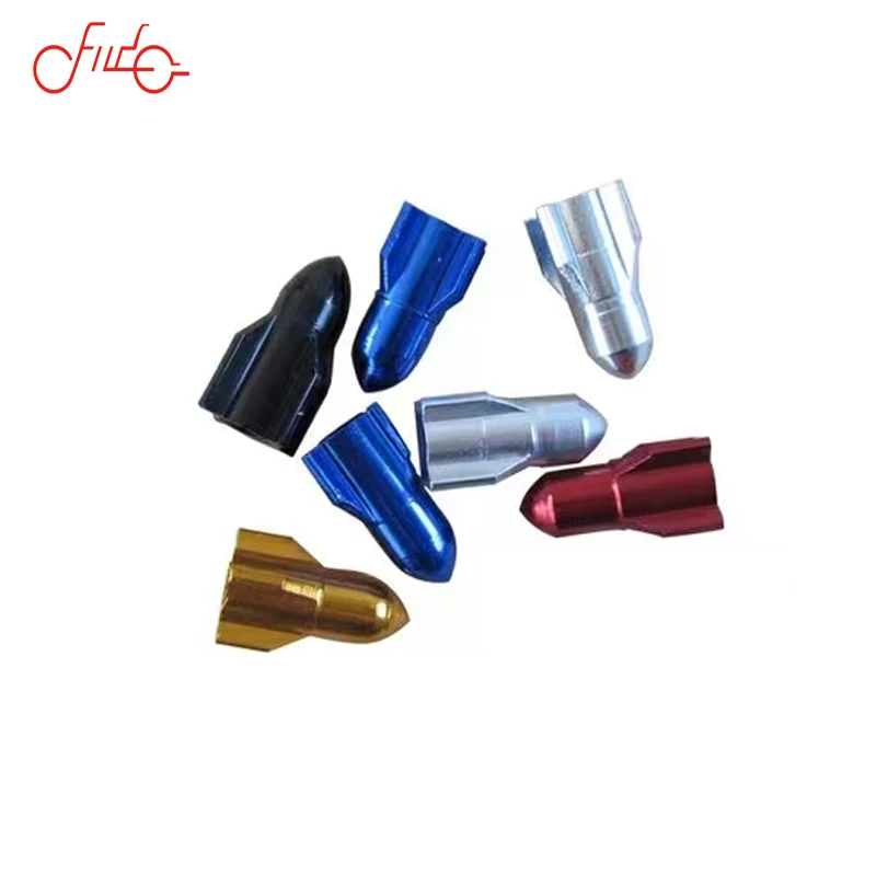 Wholesale Universal Retrofitting Motorcycle Aluminum Rocket Shape Truck Air Port Cover Tire Rim Valve Wheel Stem Caps