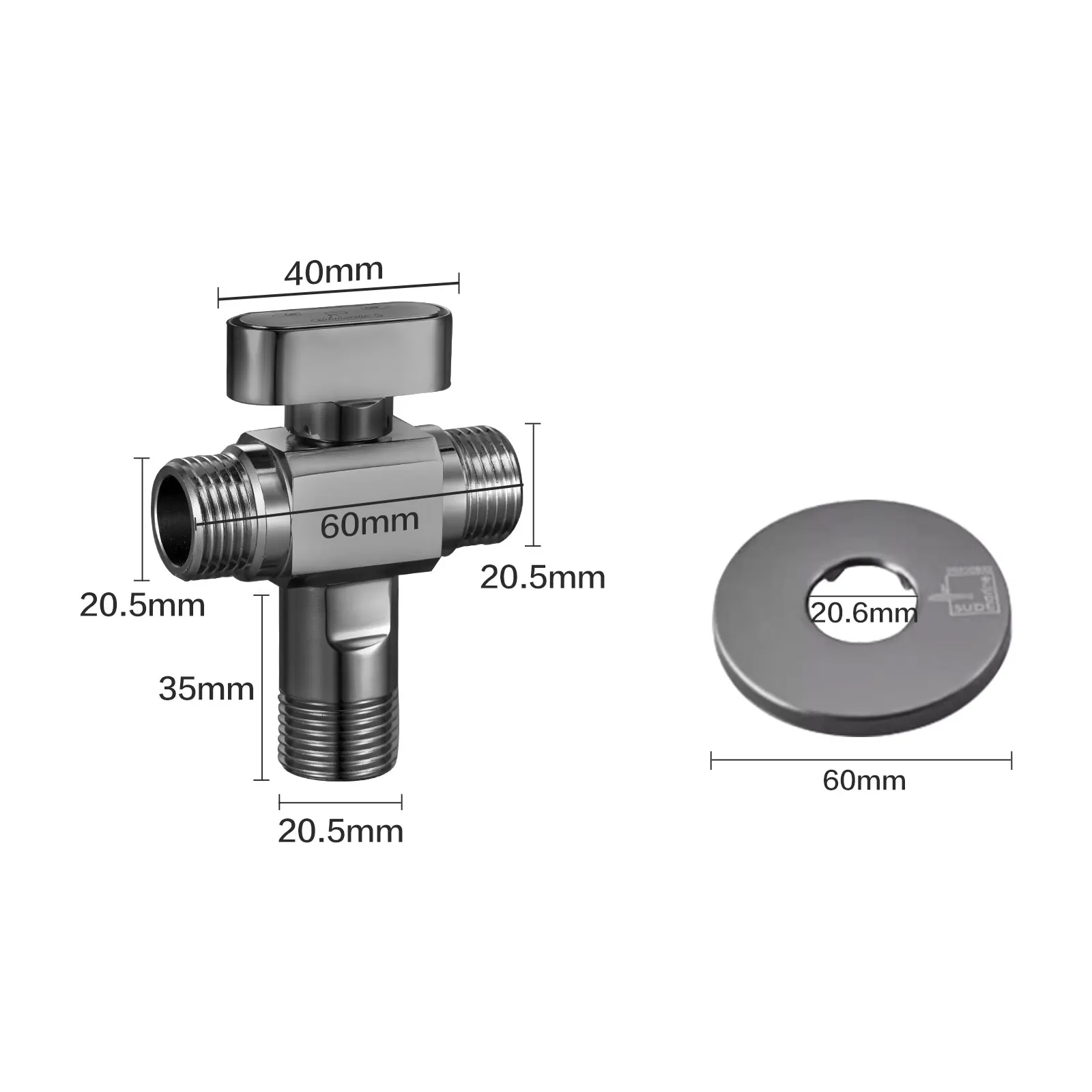 brass chrome-plated globe valve High flow and high quality valves are used in kitchen and bathroom angle valve