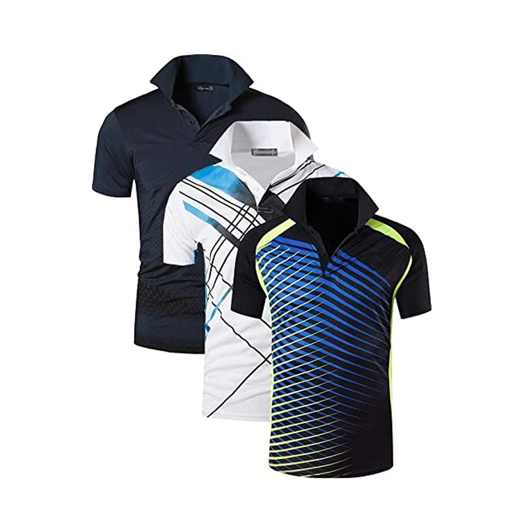 Wholesale Quick Dry Button Up Style Custom All Over Sublimated Sports Marathon Golf Club Wear Polo Shirts