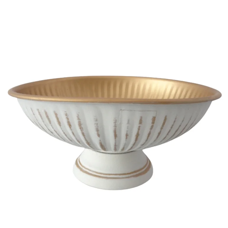 Metal Round Shaped Serving Salad Bowl Bronze Fruits Serving Bowl For Kitchen & Tabletop Decoration handmade