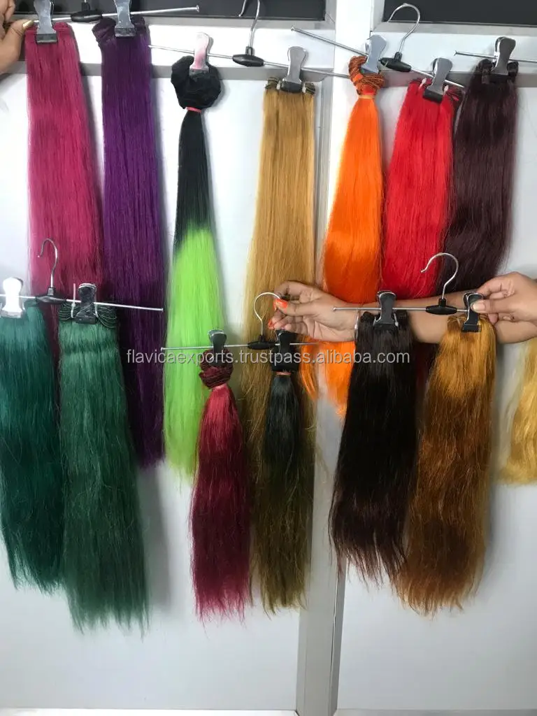 Human Hair Purple Weave Bundles Virgin Indian Hair  Purple Human Hair Weft For Black Women