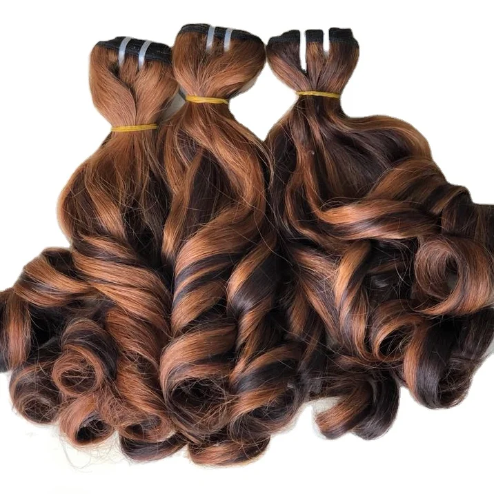Hot Selling Top Quality Double Drawn Funmi Bouncy Human Hair Made Of Vietnam Hair Super Double Drawn Hair Vietnam