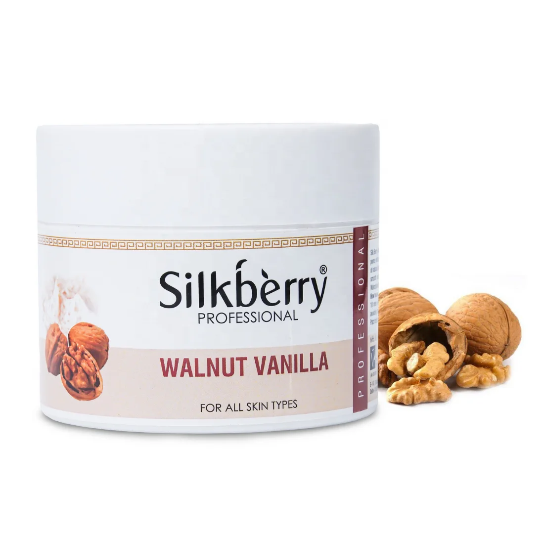 Silkberry Walnut Vanilla Aloevera Gel Based Scrub for Women Suitable for All Skin Types Face Scrub Exfoliating Facial Cleanser