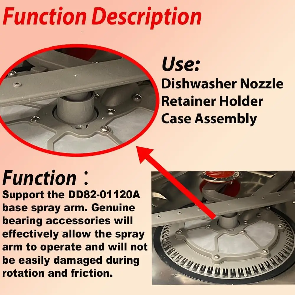 DD61-00273A For Samsung Dishwasher Nozzle (Spray Arm) Retainer Holder Bearing case Assembly (OEM) Part