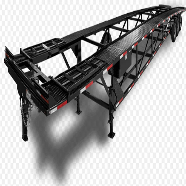 2 3 Axles Heavy Duty Double Deck Transport SUV Skeleton Frames Flatbed Self Dump Tipping Car Vehicle Hauler Carrier