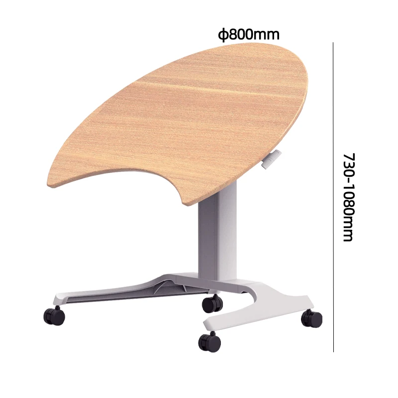 Customized Round Height Adjustable Sit to Standing Table Lifting Flipping Pneumatic Gas Spring Riser Mobile Painting Desk