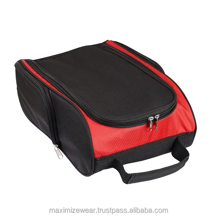 Custom Logo  Waterproof Zipper Golf Shoe Bag Golf Shoes Bag Golf Accessory Travel Bags
