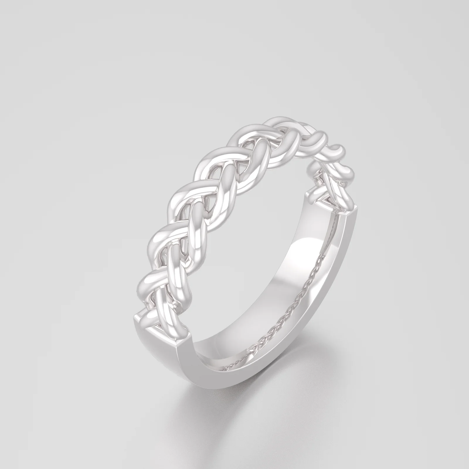 Couple Weaving Width 5mm 925 Sterling Sliver Rose Gold Plated Silver Ring 3.5mm Rings Anillo De Pareja Joyas Plata