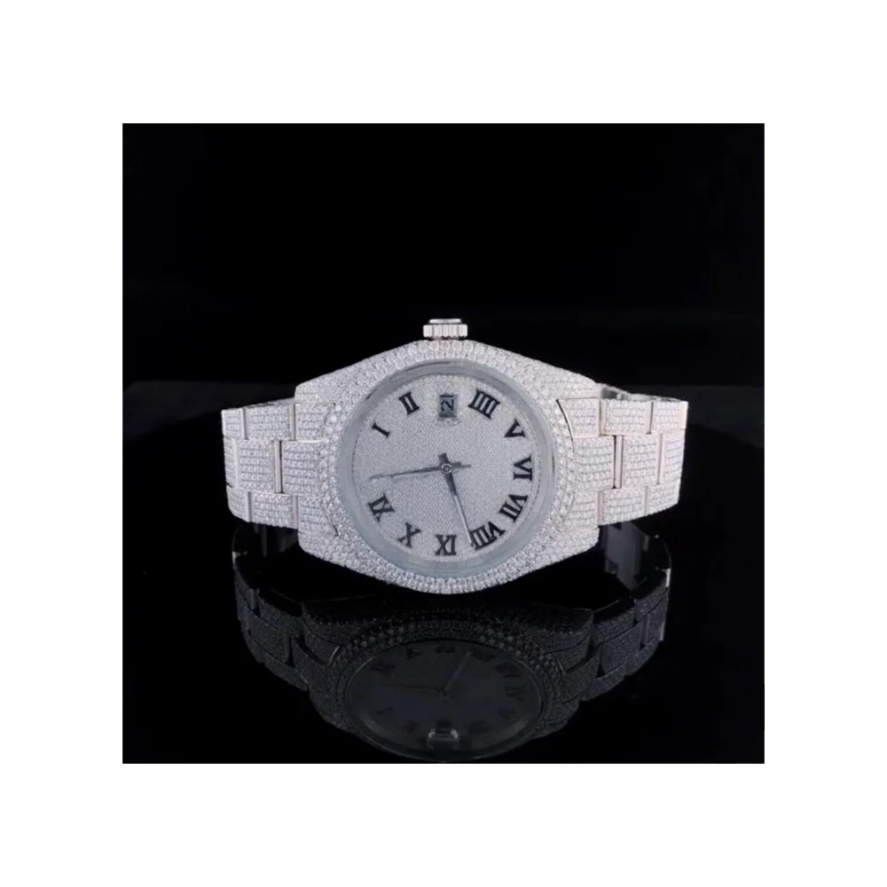 Buy Highest Selling Luxury Moissanite Diamond  Handcrafted Watch Anniversary Gift For Boyfriend Buy Now Low Price