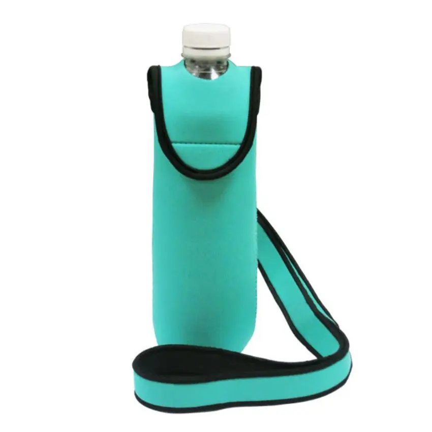 customized logo heat transfer printing neoprene water bottle holder