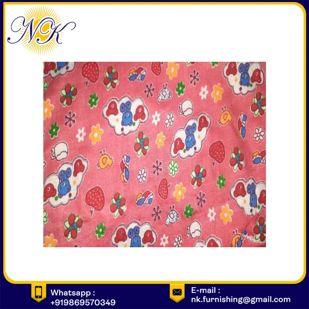 Top Selling  Non Woven Cotton Silk Material  Kids Digital Printed Flower Baby Fabric At Best Price