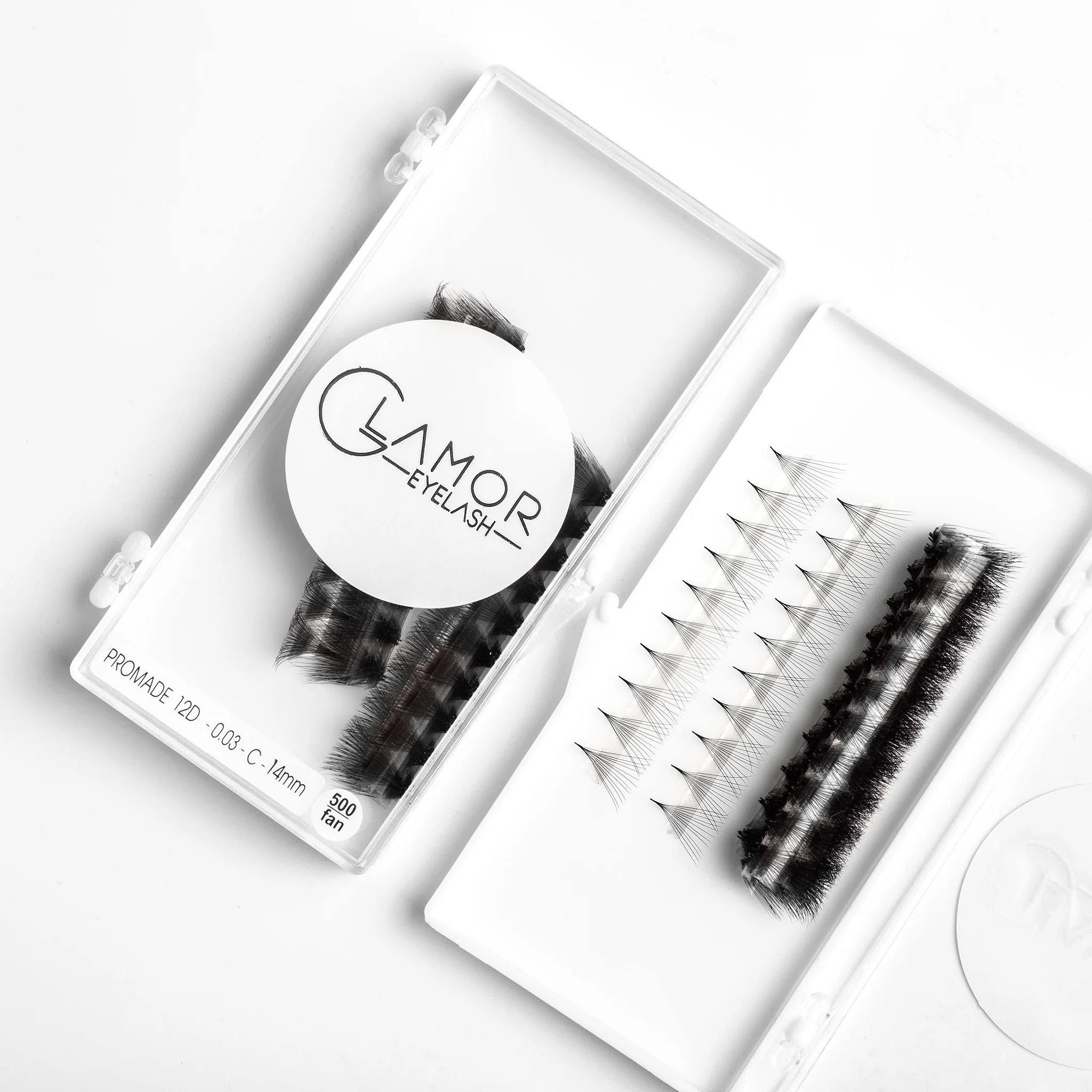 Custom korean pbt soft party new years DD CC C curl 12D single 500fans 0.03 lashes mix colors glitter eyelash extensions shiny