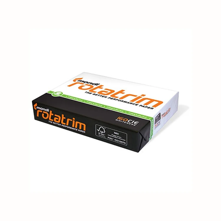 Manufacturers OEM 70GSM 75GSM 80GSM 100% Pulp A4 Mondi Rotatrim copy Paper 500 Sheets/Ream - 5 Reams/Box A4 Copy Paper