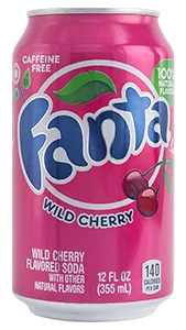 Hot Product Soft Drink Fruity Fanta fat can 12oz x 12 cans/tray cherry flavor