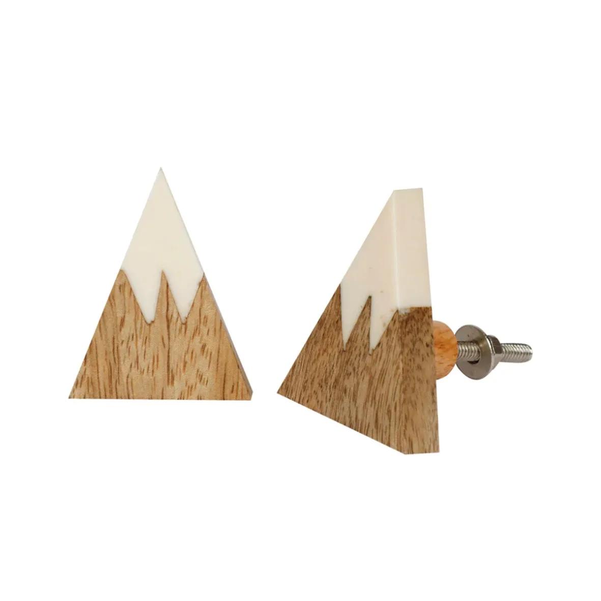 Handcrafted Furniture Handle Round Resin Wooden Joint Knob Decorative Resin Knob for Dresser & Cabinet Use